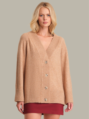Miller Oversized Cozy Cardigan in Fawn Heather