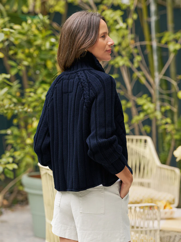 Mini Cardigan in Dark Navy