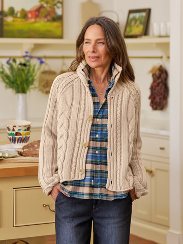 Mini Cardigan in Sand