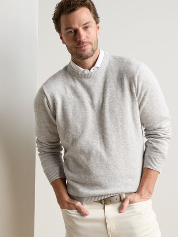 Montauk Crewneck Sweater in Gale Grey
