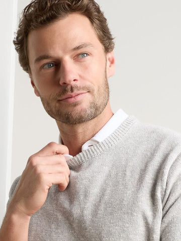 Montauk Crewneck Sweater in Gale Grey