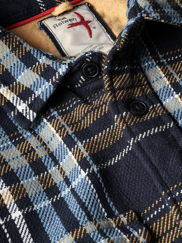 Mountain Flannel in Navy Multi Plaid
