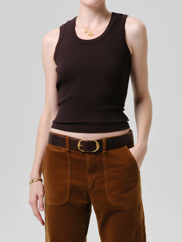 Nova Tank Top in Chocolate