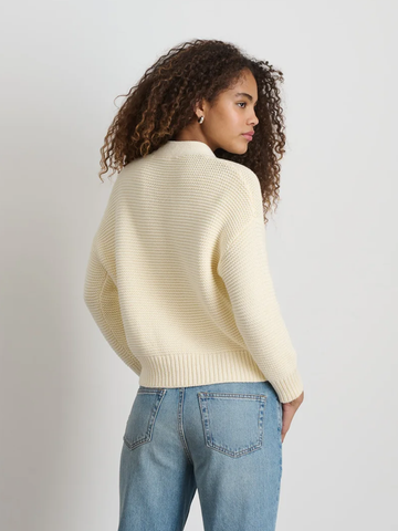 Nico Cardigan in Cotton in Ivory