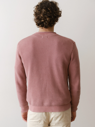 Noah Roll Neck Sweater in Weathered Rose