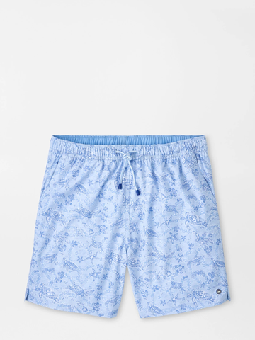 Oahu Swim Trunk in Stream Blue