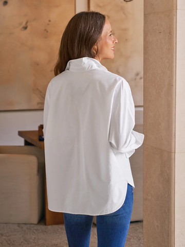 Oona Button Up Shirt in Superlux White