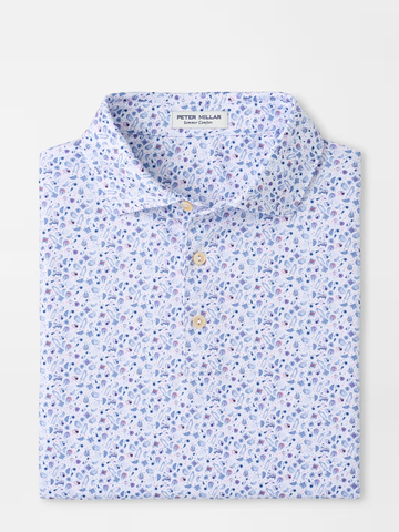 Oyster Roast Performance Jersey Polo in White