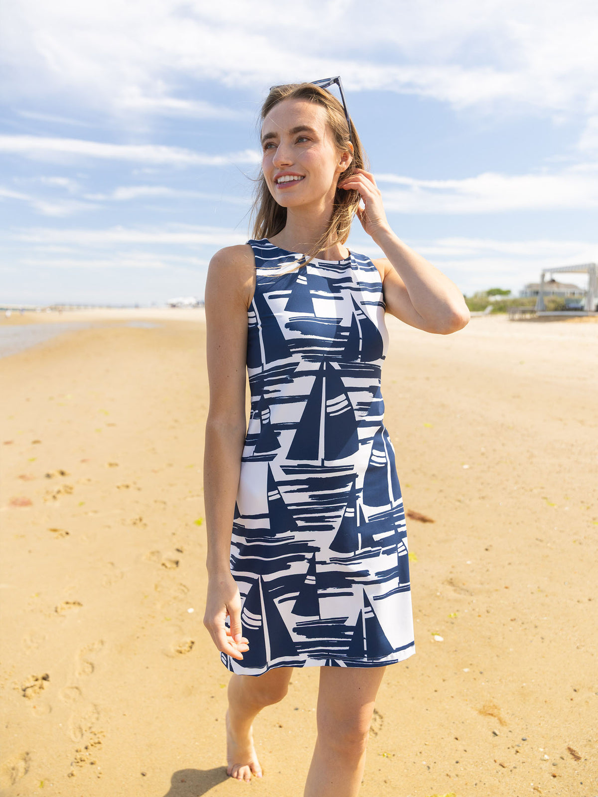 Amelia Dress in Hydrangea Walk in Regatta – MAHI GOLD