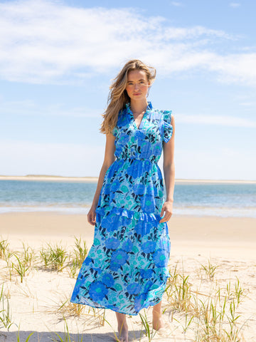 Holly Dress in Vintage Bouquet Blue