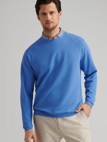 Cradle Pique Performance Crewneck in Evening Tide