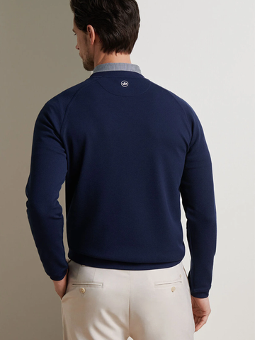 Cradle Pique Performance Crewneck in Navy