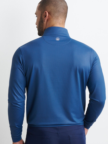 Perth Birdseye Performance Quarter-Zip in Blue Haze