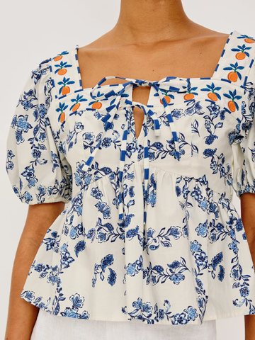 Presley Top in Ceramic Floral
