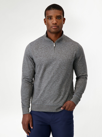PacePerformance Quarter-Zip in Heather Owl Grey