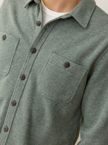 Pacifica Stretch Twill Overshirt in Olive