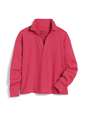 Patrick Popover Henley in Cherry