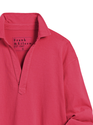 Patrick Popover Henley in Cherry