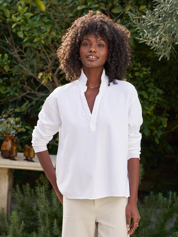 Patrick Popover Henley in White