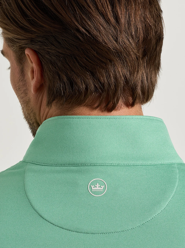 Custom Cape Perth Melange Performance Quarter-Zip in Fresh Mint