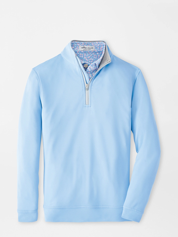 Perth Youth Performance Quarter-Zip in Cottage Blue