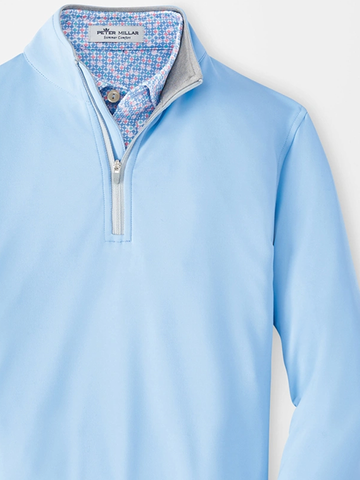 Perth Youth Performance Quarter-Zip in Cottage Blue