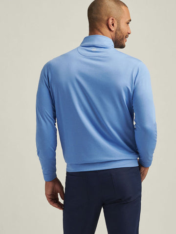 Perth Mélange Performance Quarter-Zip in Blue Sea