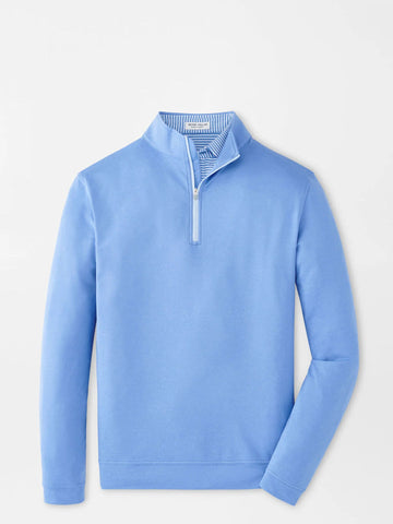 Perth Mélange Performance Quarter-Zip in Blue Sea