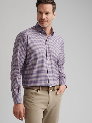 Petaluma Performance Twill Sport Shirt in Parisian Fig