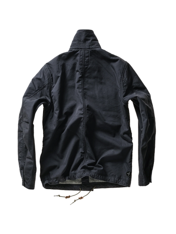 Pile-Lined Chore Coat in Dark Navy Canvas