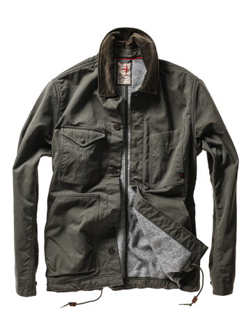 Pile-Lined Chore Coat in Forest Canvas