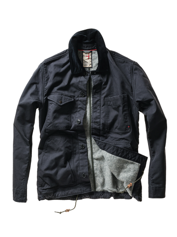 Pile-Lined Chore Coat in Dark Navy