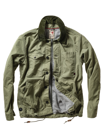 Pile-Lined Chore Coat in Palm Green