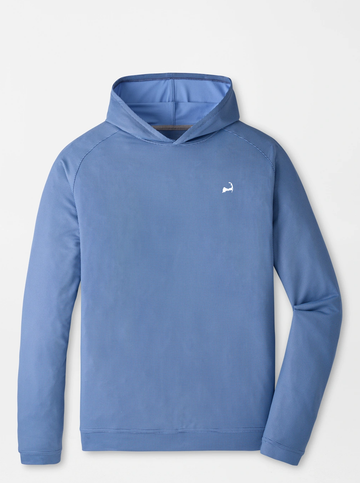 Custom Cape Pine Houndstooth Performance Hoodie in Bali Blue