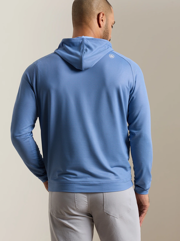 Custom Cape Pine Houndstooth Performance Hoodie in Bali Blue