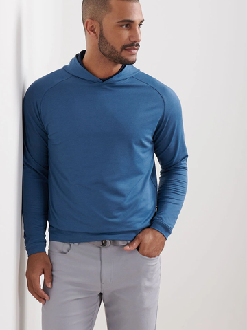 Pine Performance Hoodie in Blue Haze