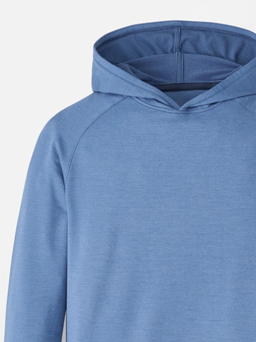 Pine Youth Performance Hoodie in Windsor Blue