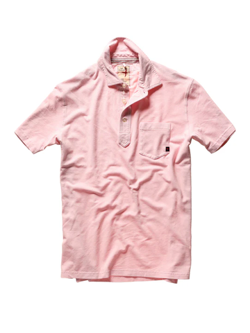 Pique Slot Polo in Pale Pink
