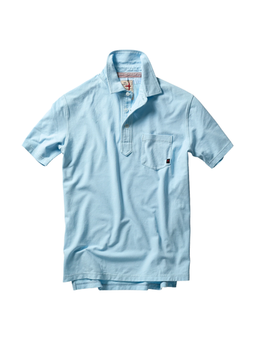 Pique Slot Polo in Cloud Blue
