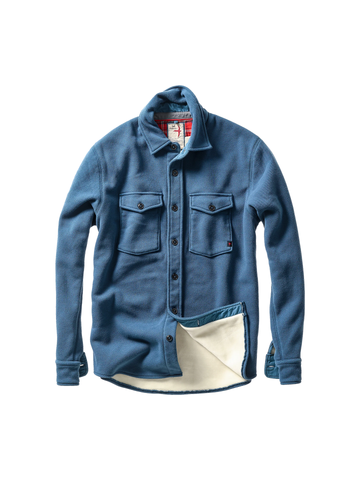 Pique Fleece Workshirt in Dark Marine