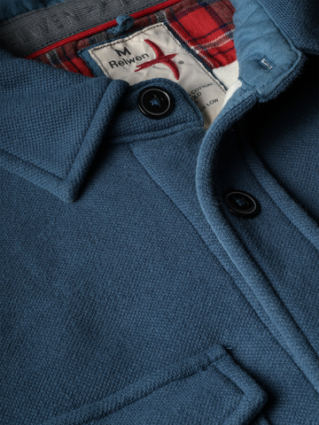 Pique Fleece Workshirt in Dark Marine