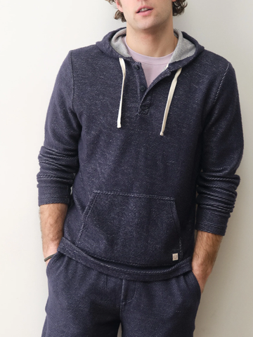 Portola Beach Hoodie in Navy White