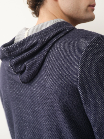 Portola Beach Hoodie in Navy White