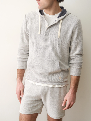 Portola Beach Hoodie in White Navy
