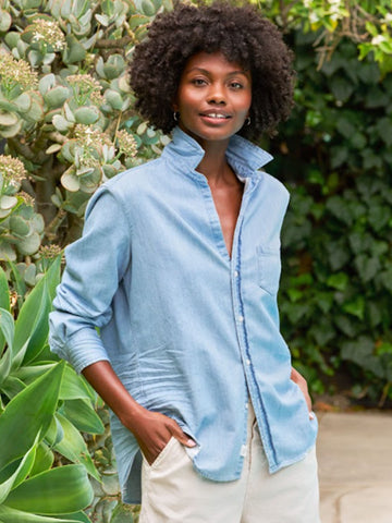 Eileen Button Up in Classic Blue Wash