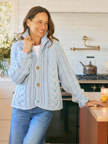 Mini Cardigan in Ice