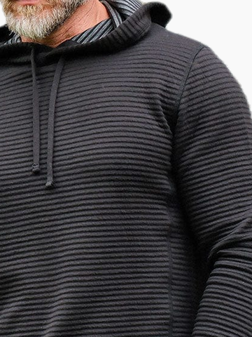 Quilted Hoodie in Black Key