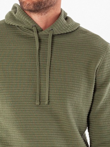 Quilted Hoodie in Olive
