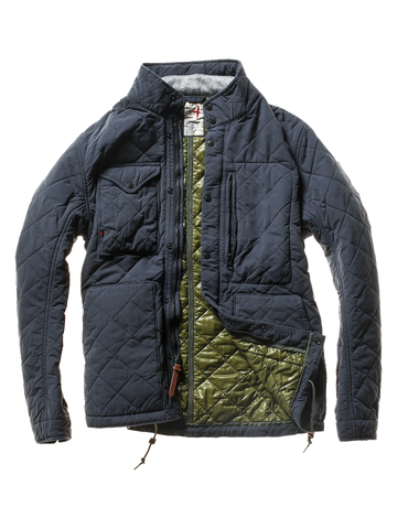 Quilted Tanker in Navy