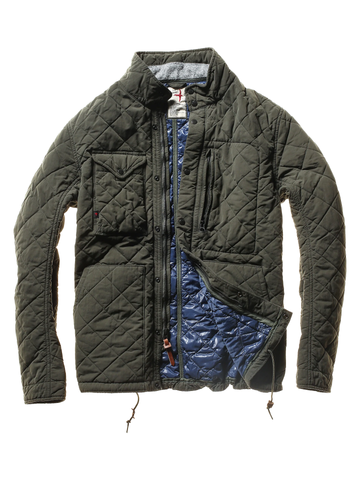 Quilted Tanker in Dark Loden